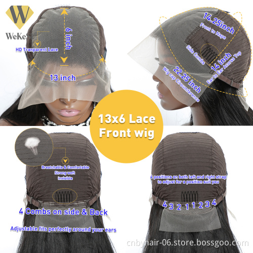 Wholesale Ombre Blonde Short Human Hair Wig Lace Front Wig Brazilian Virgin 100% Human Hair Full Lace Wig With Highlights
